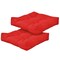 Set of 2 Outdoor Indoor Chair Cushions with Thick Cotton Filling and Reversible Design